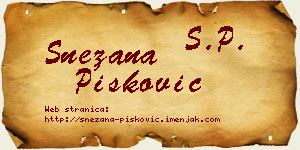 Snežana Pisković vizit kartica